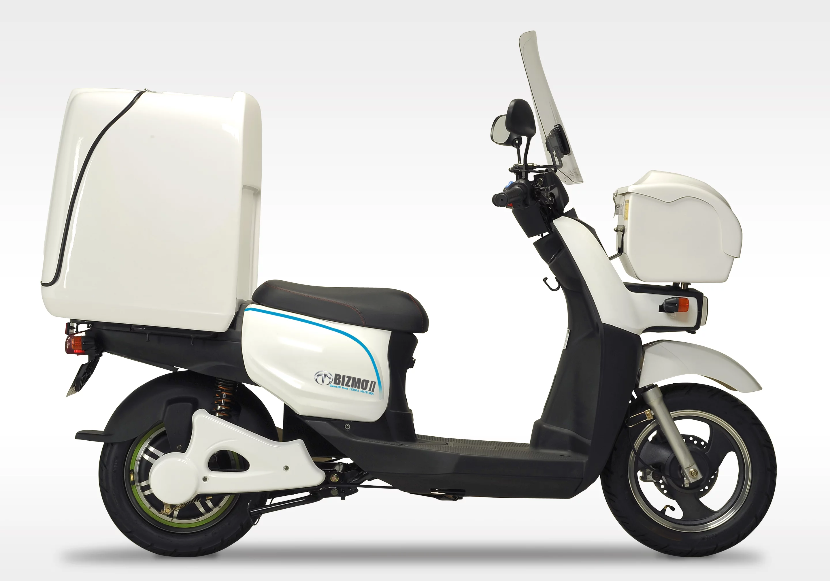 Terra Motors' Bizmo II boasts a maximum speed of 55 km/h (34 mph)