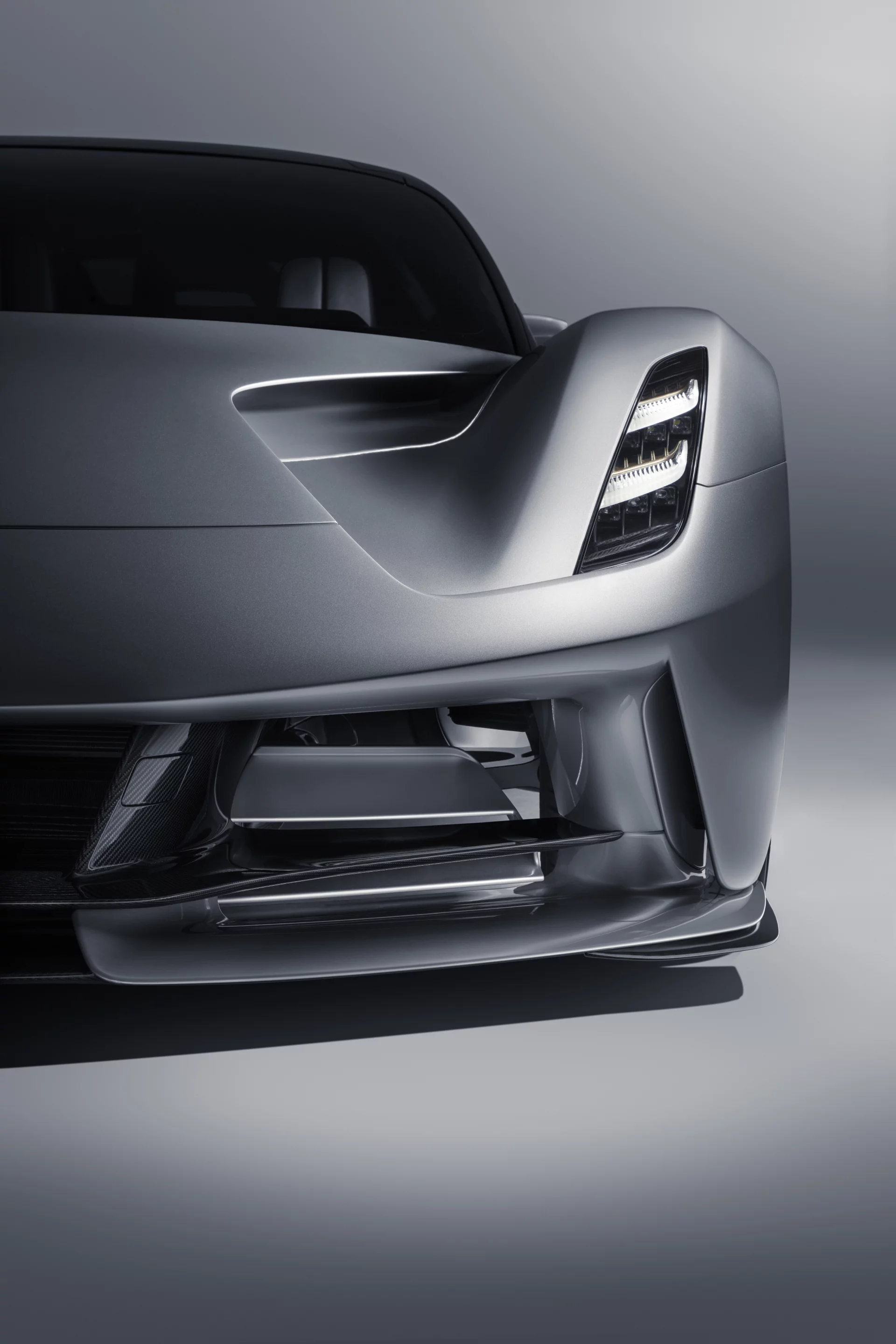The Lotus Evija's bi-plane front splitter