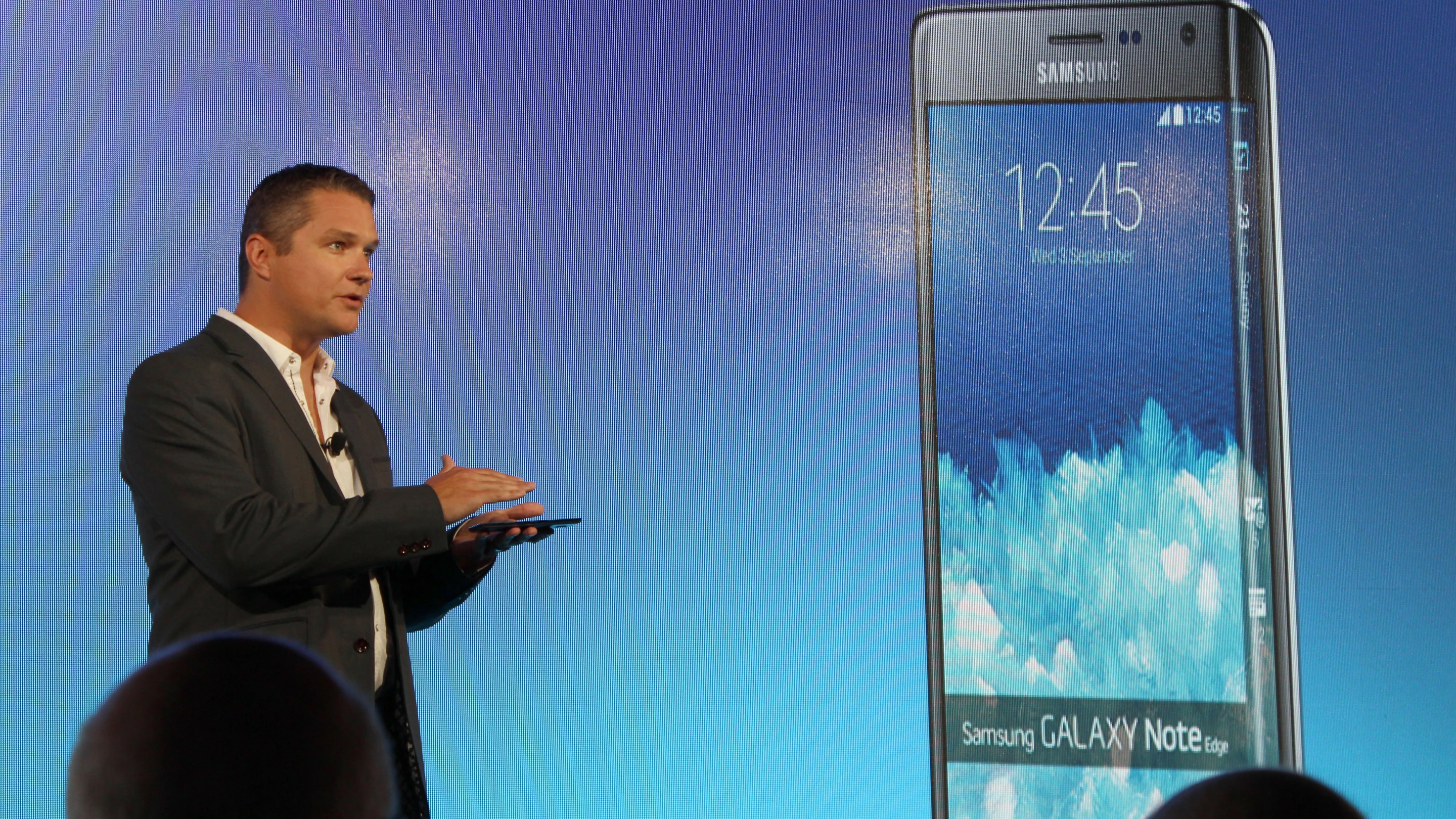 Samsung announcing the Galaxy Note Edge in NYC (Photo: Will Shanklin/Gizmag.com)
