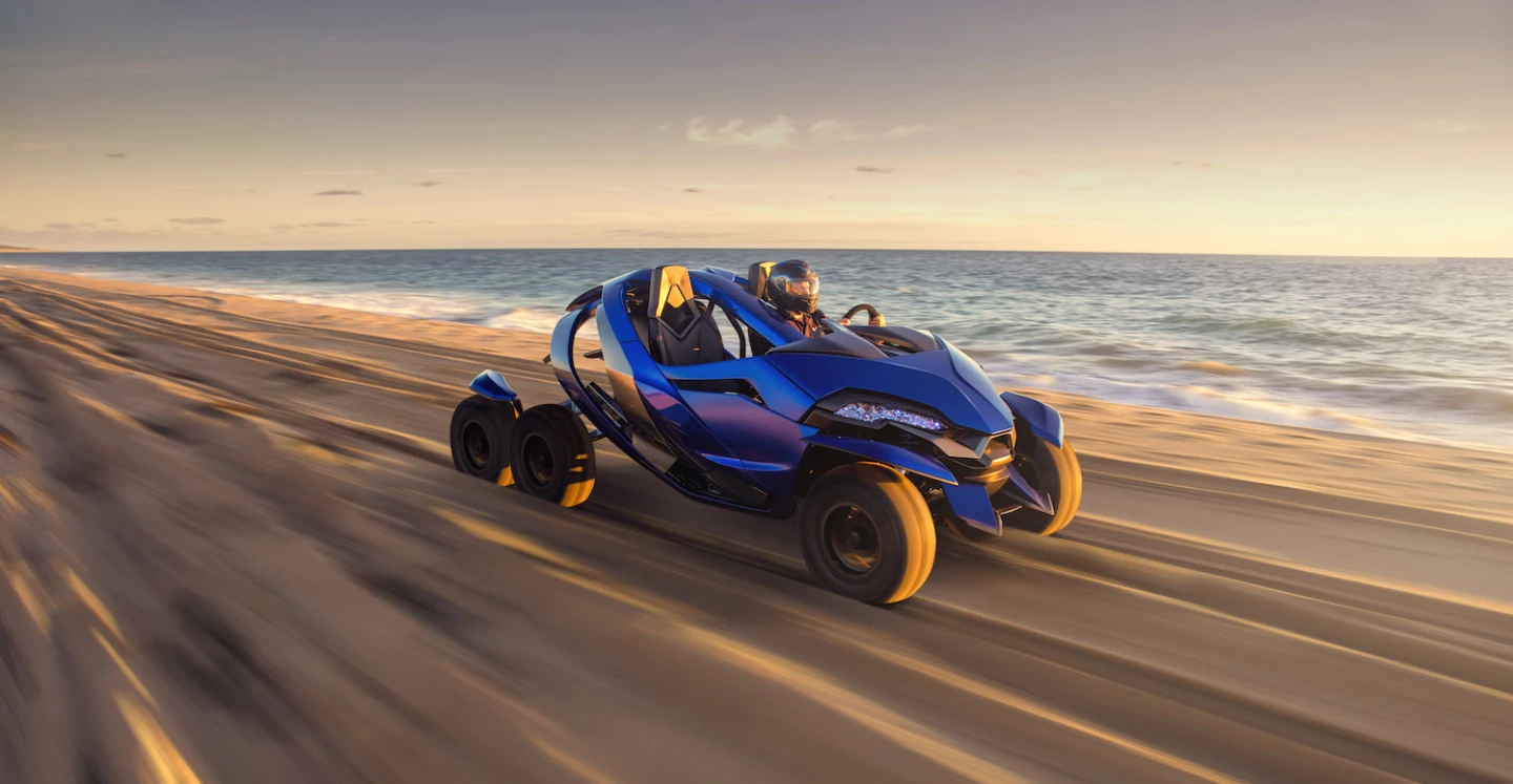 Ferox Azaris: the beach shots are cheating, it's being pulled by a 4WD. But the Azaris has been driven on bitumen, and the team is working towards off-road testing in the new year
