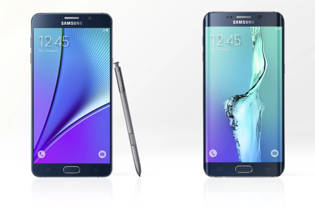 Gizmag compares the features and specs of the Samsung Galaxy Note 5 (left) and its pen-less twin, the Galaxy S6 edge+