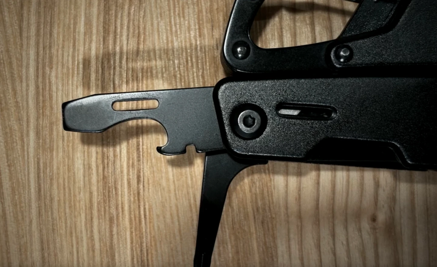 The Blackjaw includes a bottle opener with flathead screwdriver