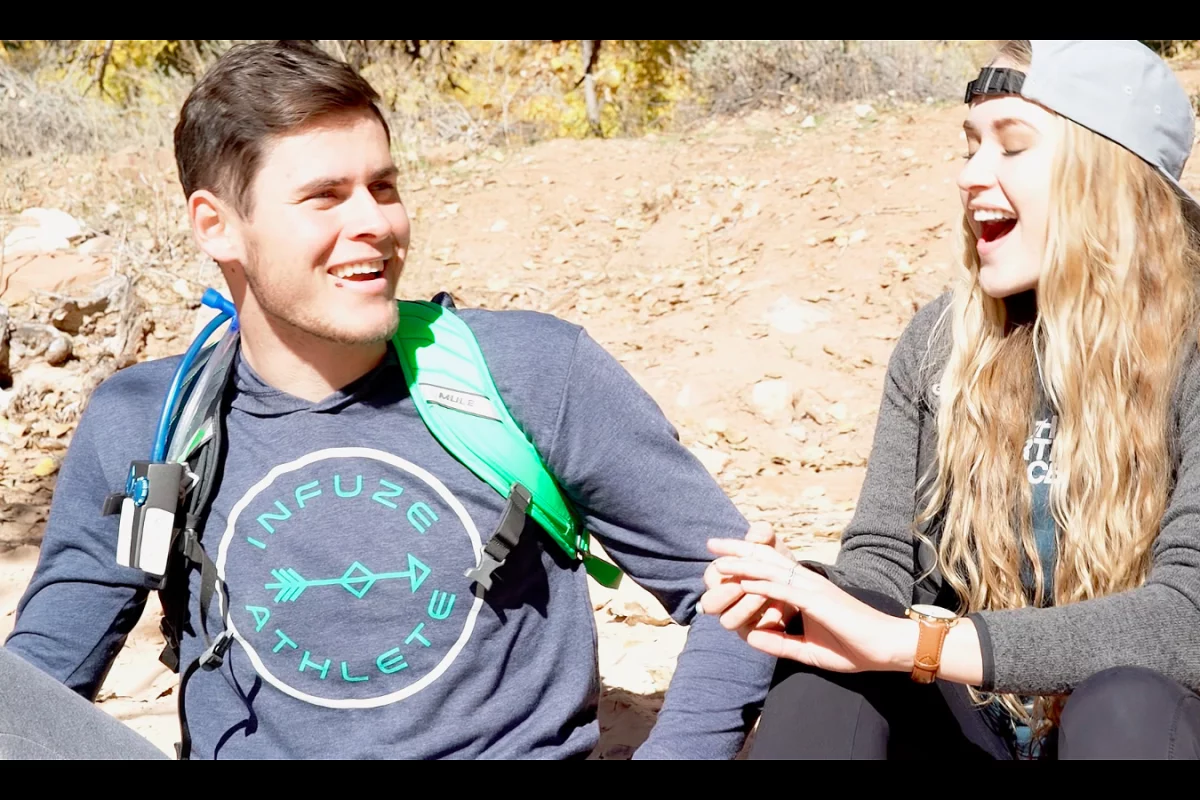 The Infuze device (on shoulder strap, at left) adds supplements to water drawn from a hydration pack