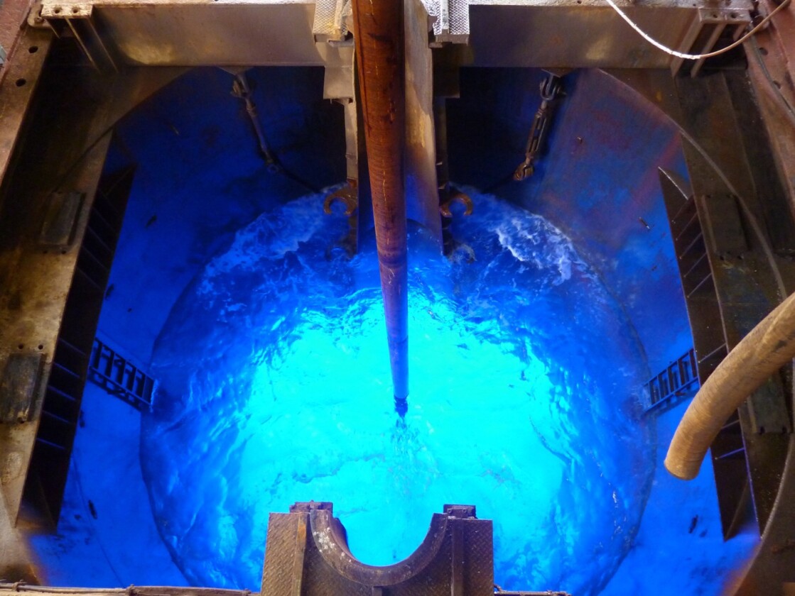 A view from the deck of the scientific drillship JOIDES Resolution