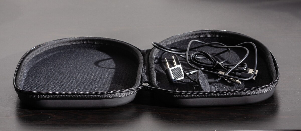 Audeara A-01 adaptive headphones: included hardcase doesn't offer anywhere to safely stow cables and adapters