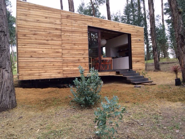 Part of the structure is built using natural materials and locally sourced wood such as Eucalyptus and Ecuador Laurel