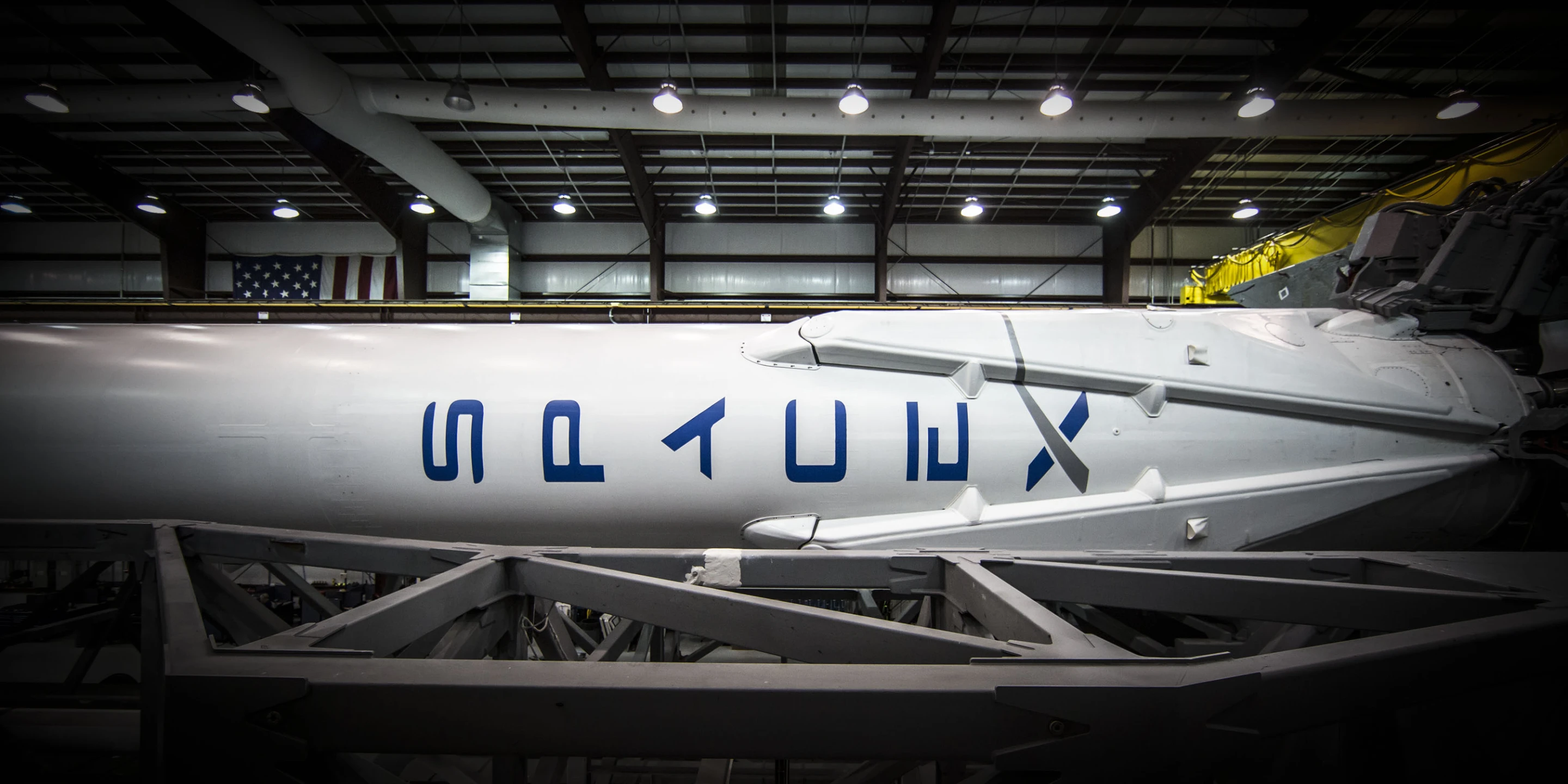 Falcon 9 before liftoff