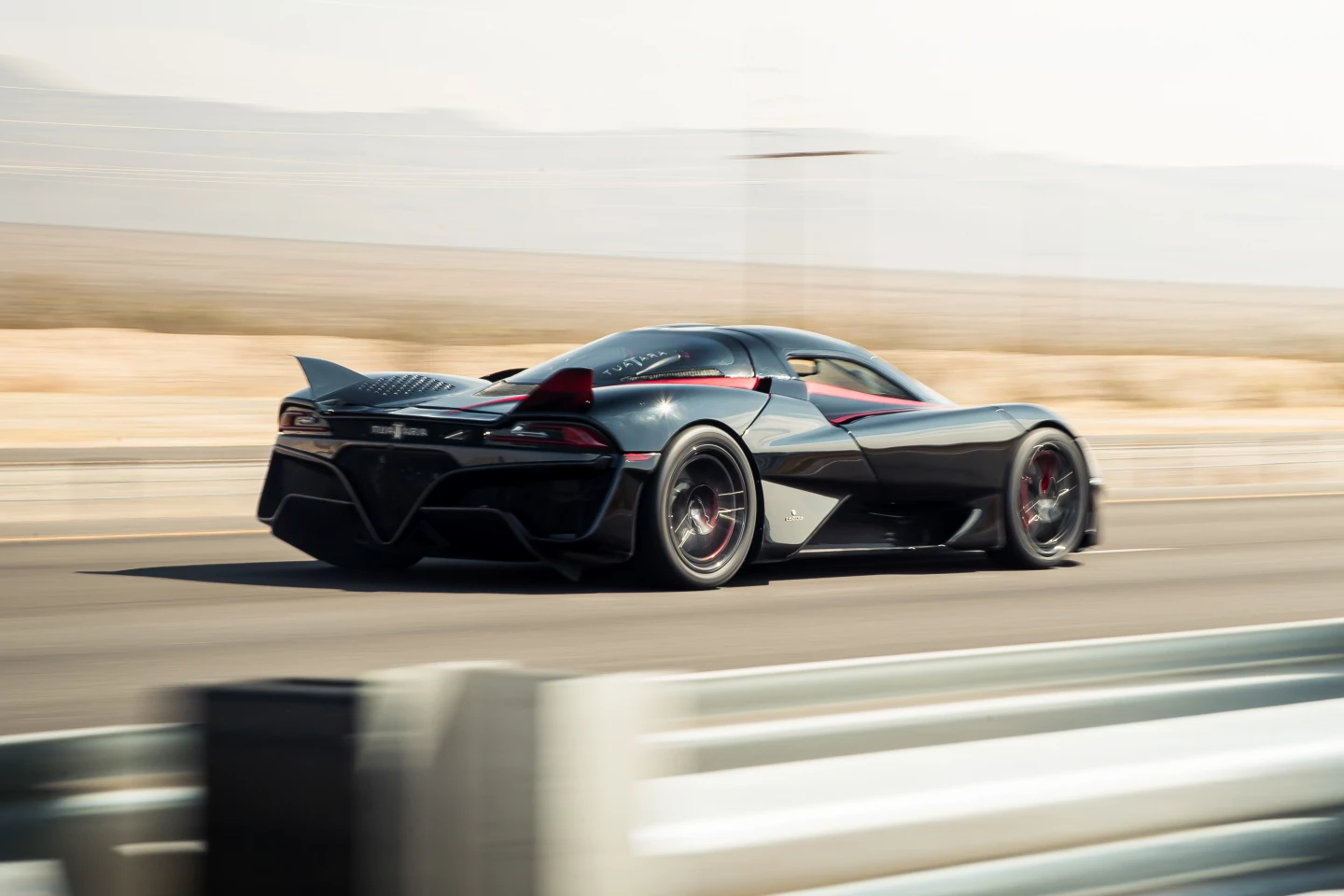 The SSC Tuatara on its record attempt run