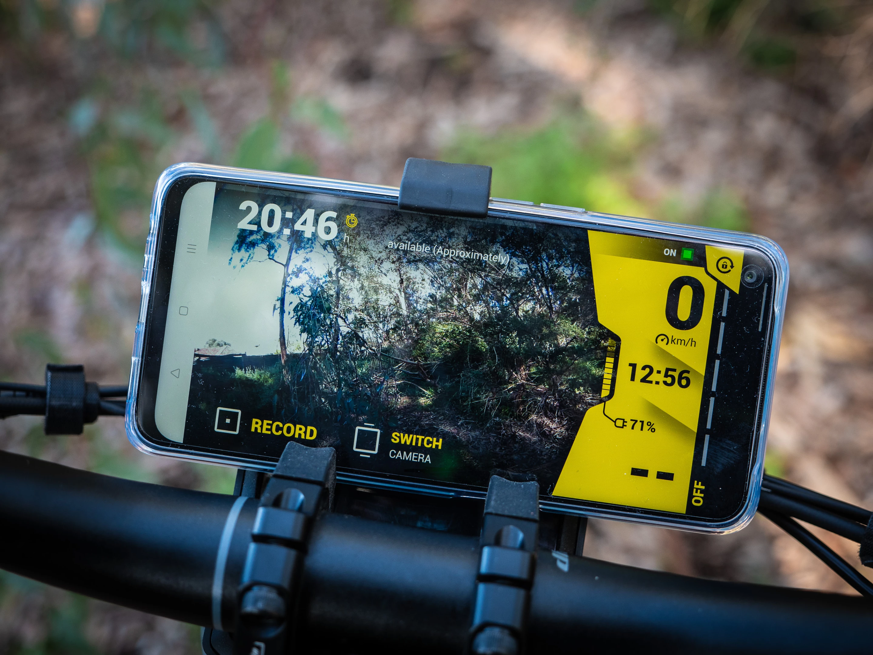 Camera mode gives you thumb-button access to forward or rear video recording, and lets you use the rear camera as a rear-view camera