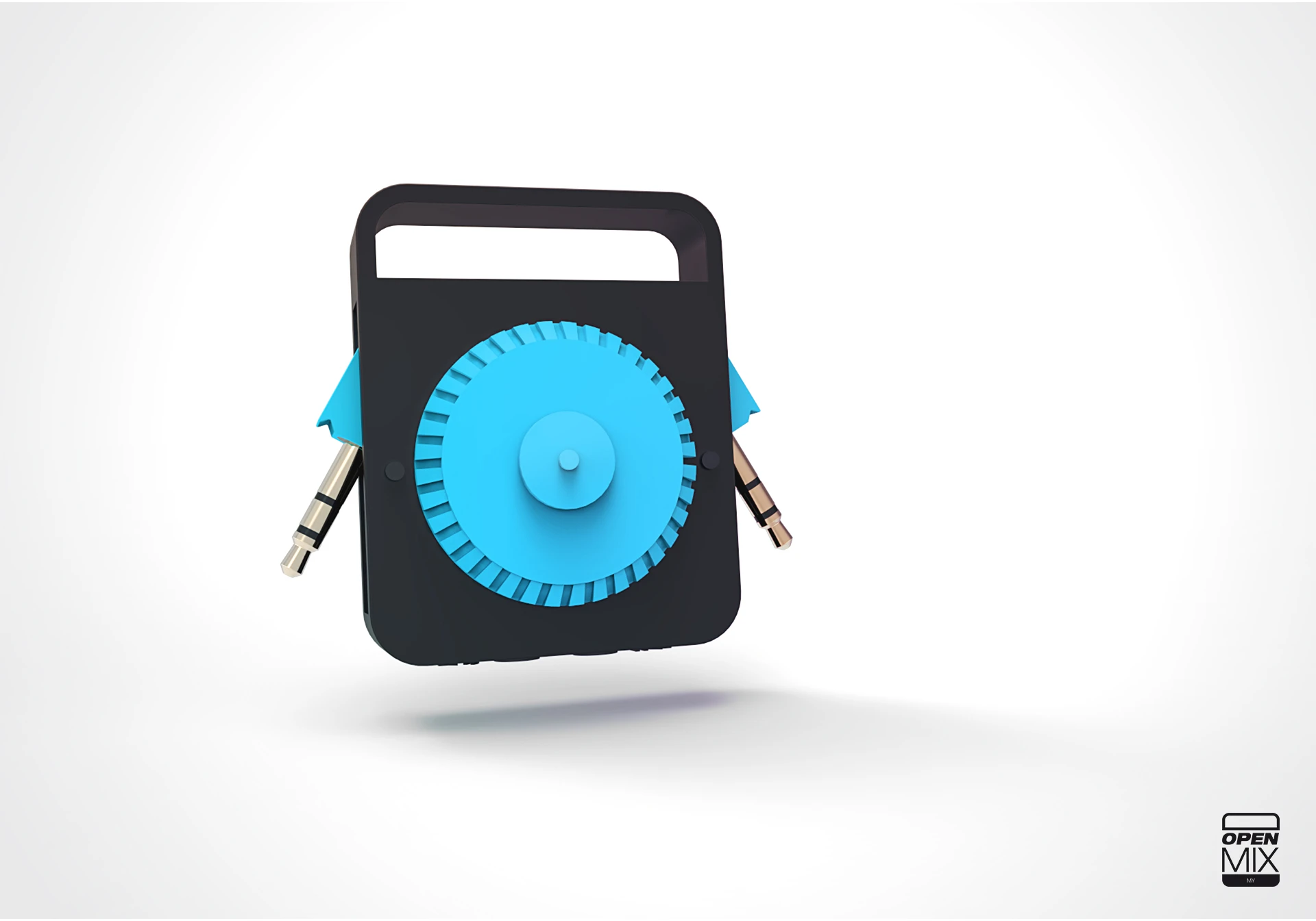 Out front is a dial that's used to control the customized high quality continuous stereo crossfader