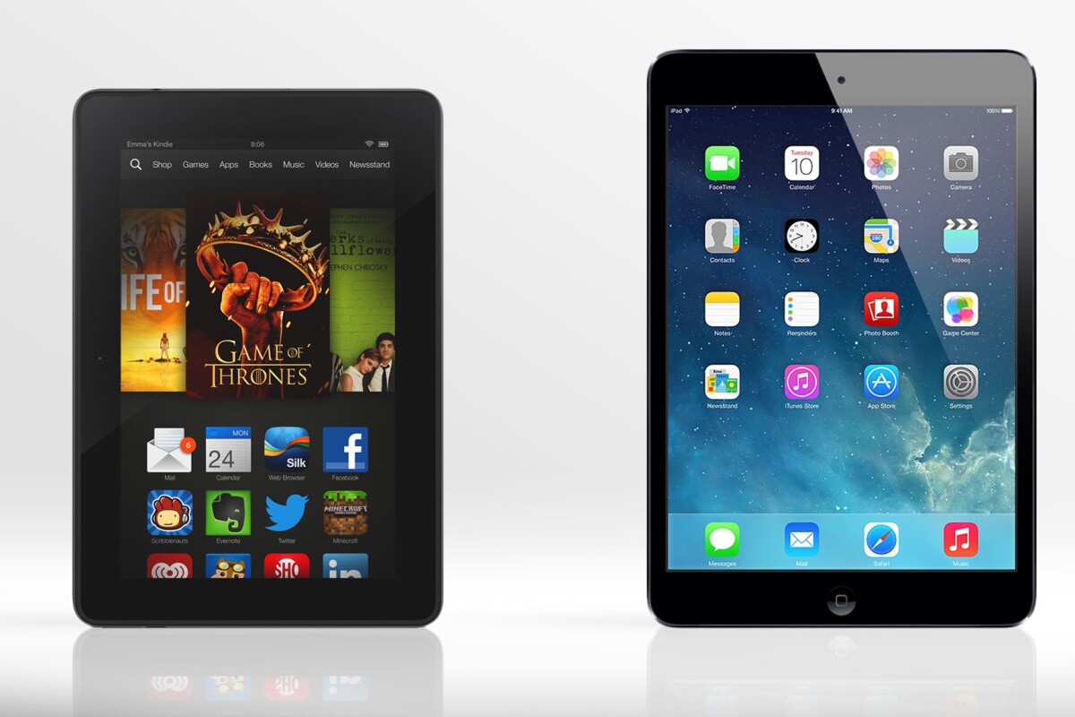 Gizmag compares the features and specs of the new Kindle Fire HDX and Apple's aging 1st-gen iPad mini