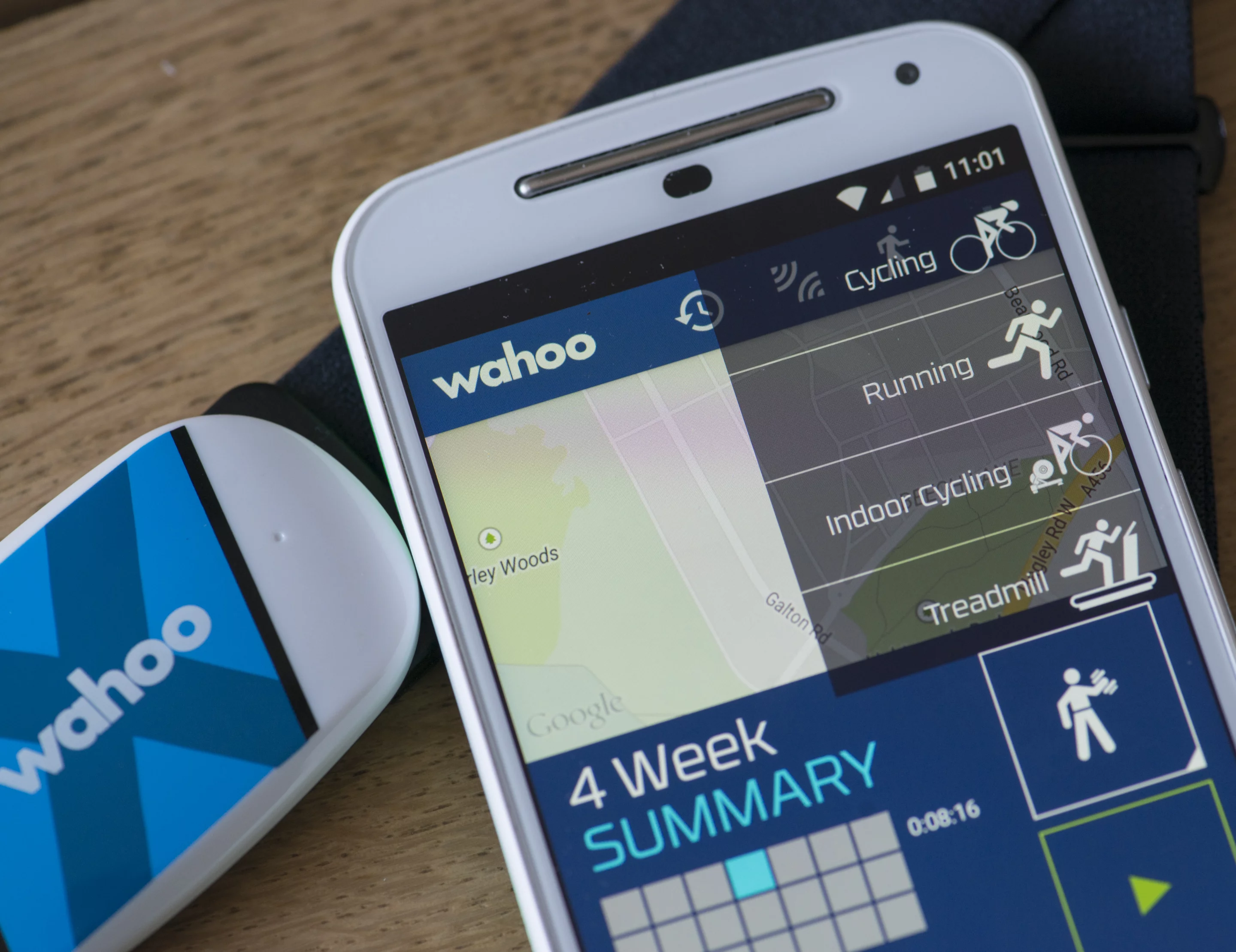 The Wahoo Fitness app for the Tickr X (Photo: Simon Crisp/Gizmag.com)