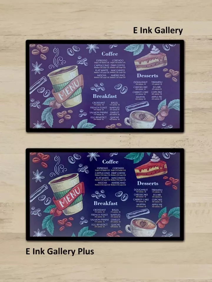 E Ink Gallery Plus features a wider color gamut and improved contrast compared to the previous generation, for a printed poster-like visual experience