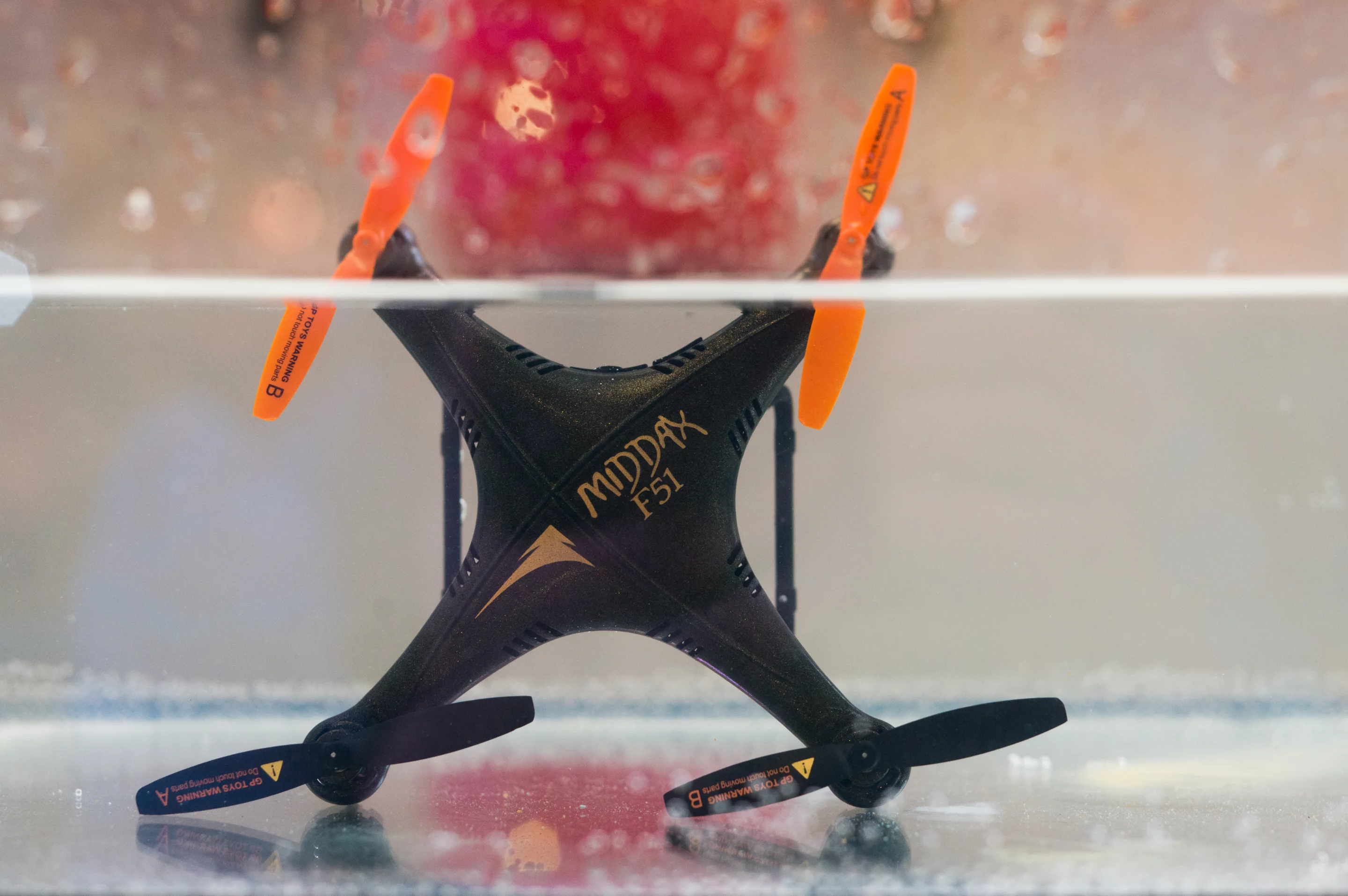 The X-Water Drone is a quadcopter that can take to the water, film under the H2O, then take-off again