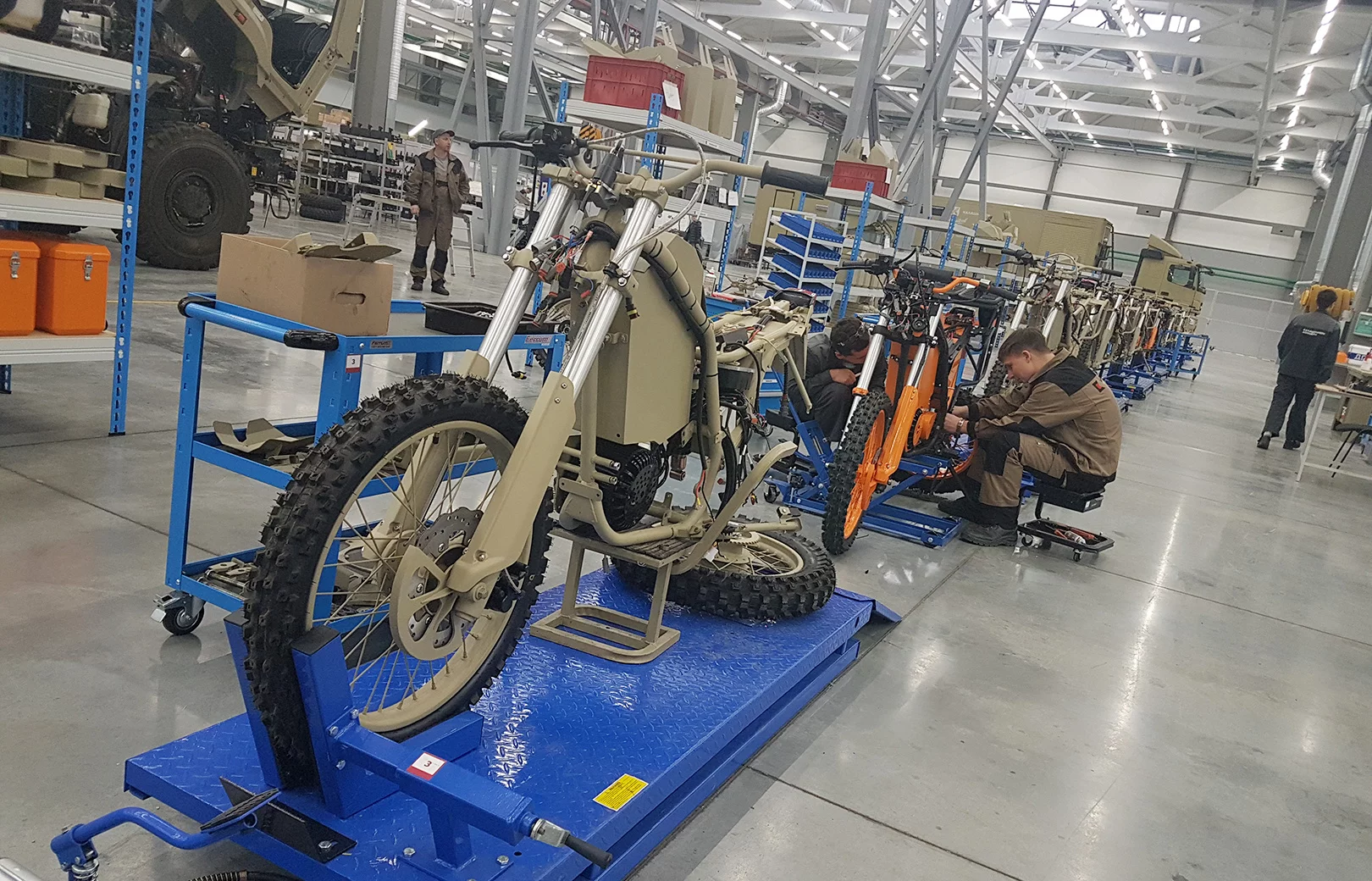 Inside the Kalashnikov factory: brake disc shields should help with the rough stuff