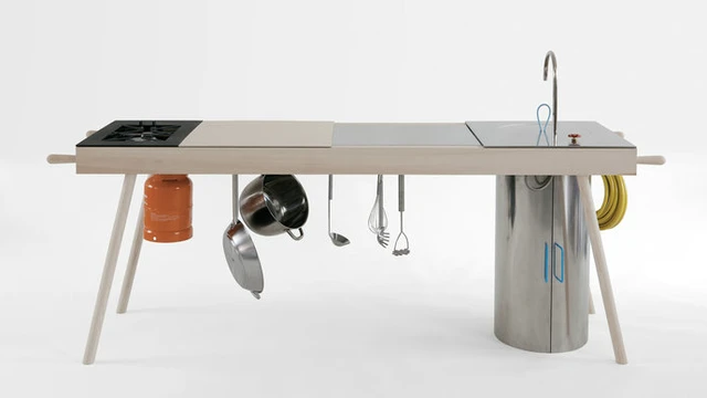 The Critter is a portable modular kitchen for indoor/outdoor use