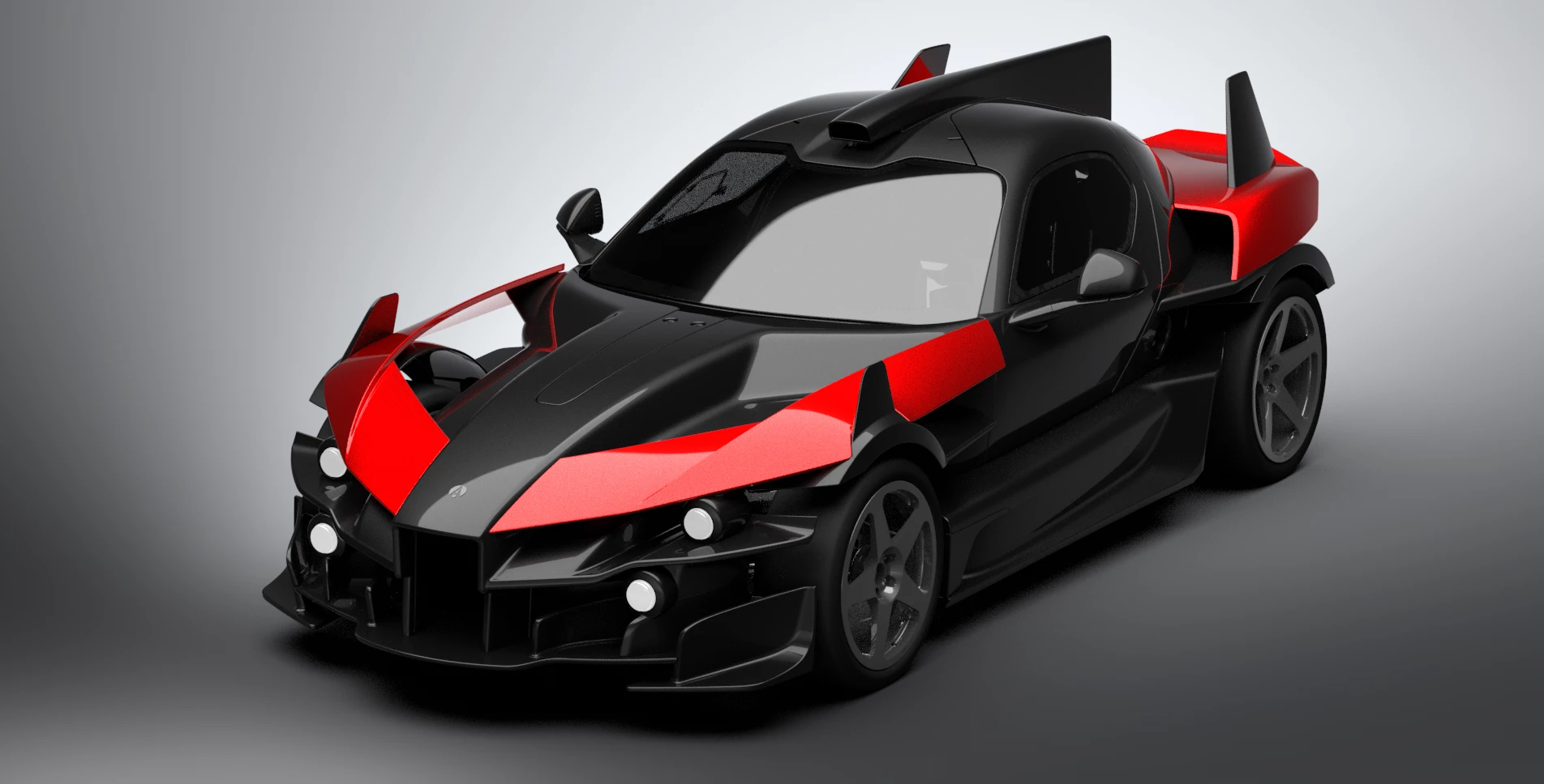 We prefer the all-black "angry Batmobile" look, but Ariel also plans some color