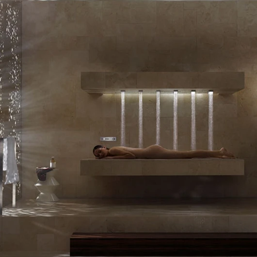 The Horizontal Shower lets you shower while reclining