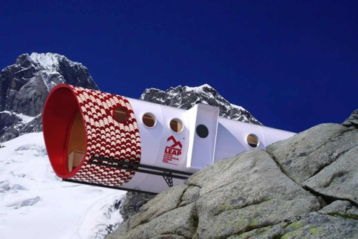 LEAP modules are built entirely off-site, ready to be transported by helicopter to the summit of choice (image: LEAPfactory)
