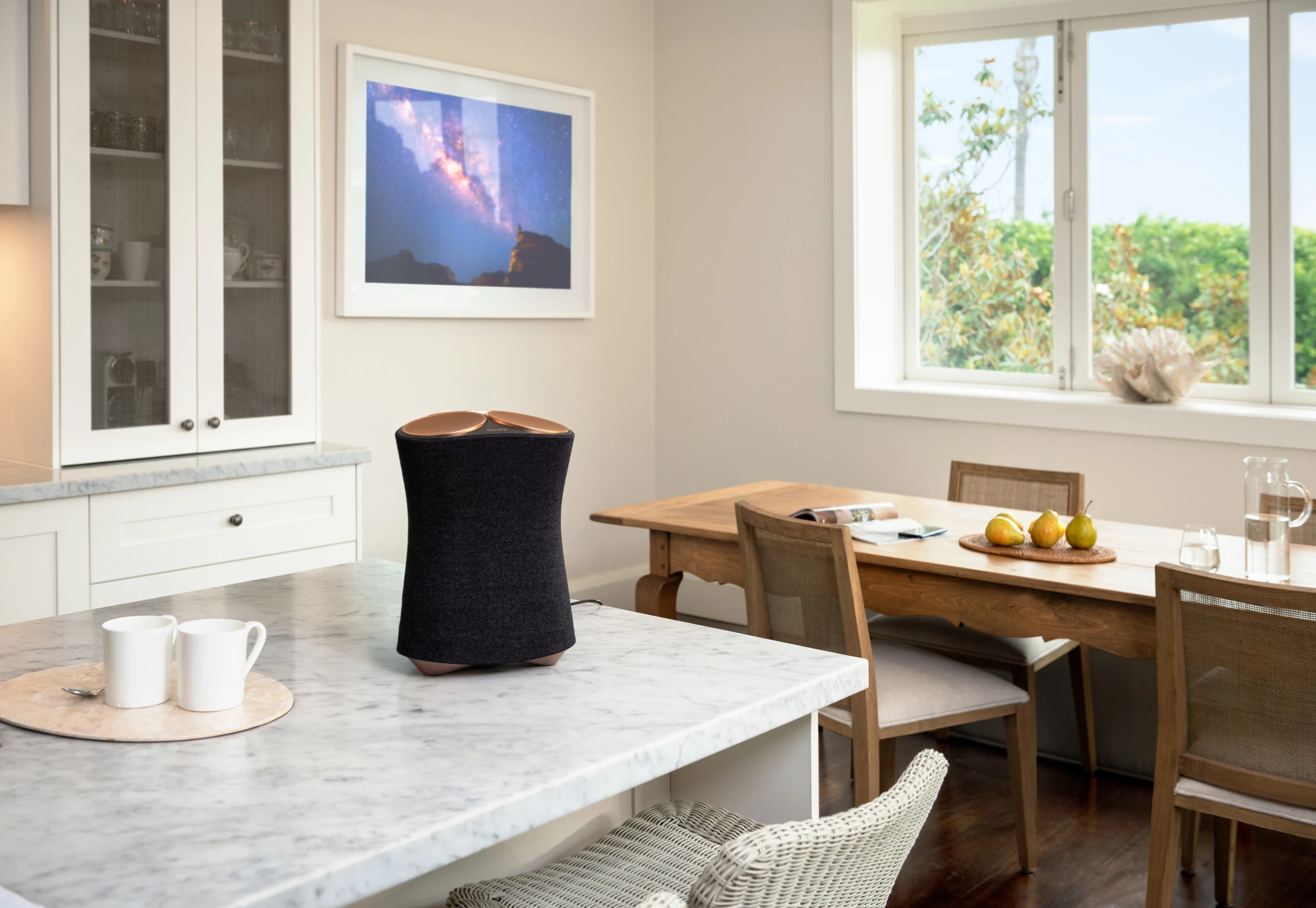 The mains-powered SRS-RA5000 weighs in at nearly 11 lb and stands 13 inches tall