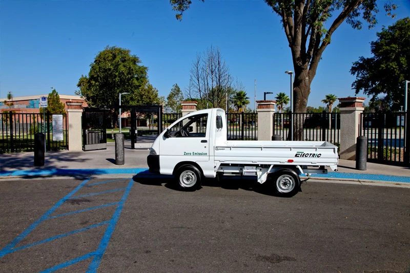 The new eco-Truck's 96-volt absorbed glass mat has a recharge time of between 8 and 10 hours via a standard household (110-volt) electrical socket