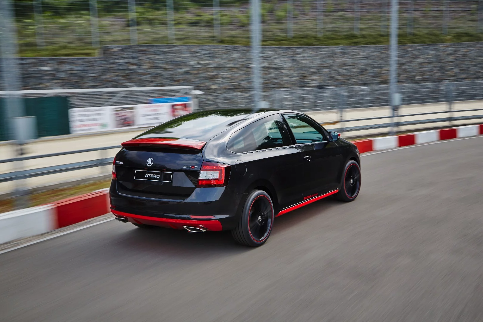 Red highlights are scattered around the bodykit