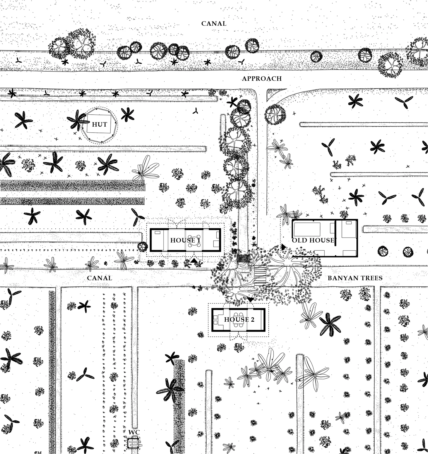 Architectural plan of the S House (Image: Vo Trong Architects)