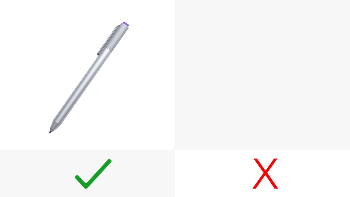 The Surface uses a stylus, the MacBook doesn't