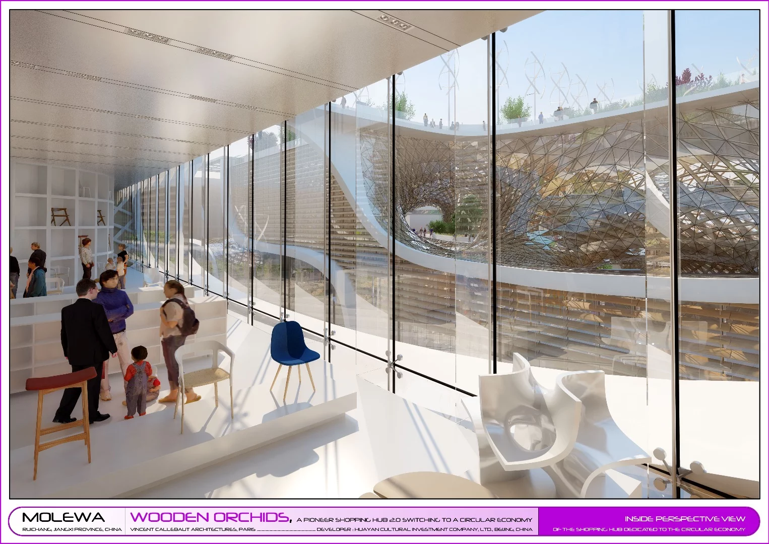 The concept calls for rainwater harvesting, passive cooling, and a geothermal heating system