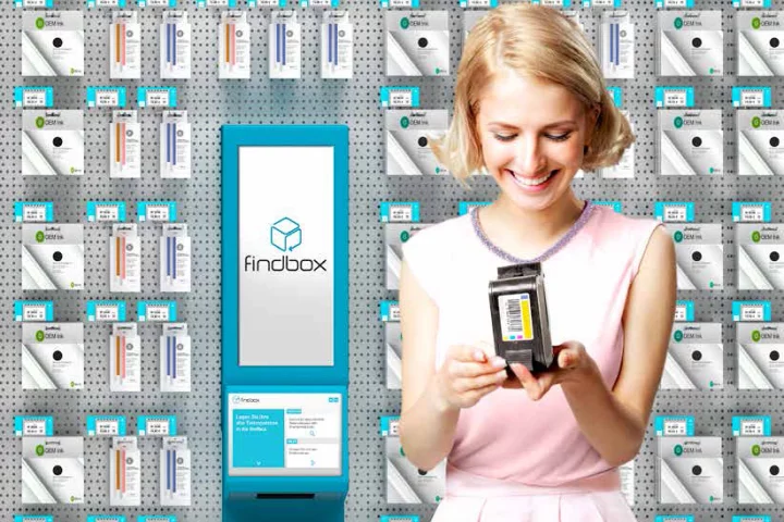 The findbox system helps shoppers find the item they want by scanning an example or package