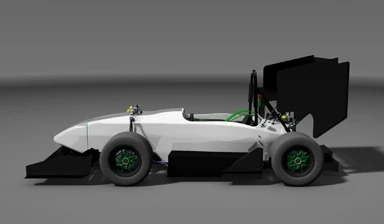 The big wing wasn't present for the car's record breaking run