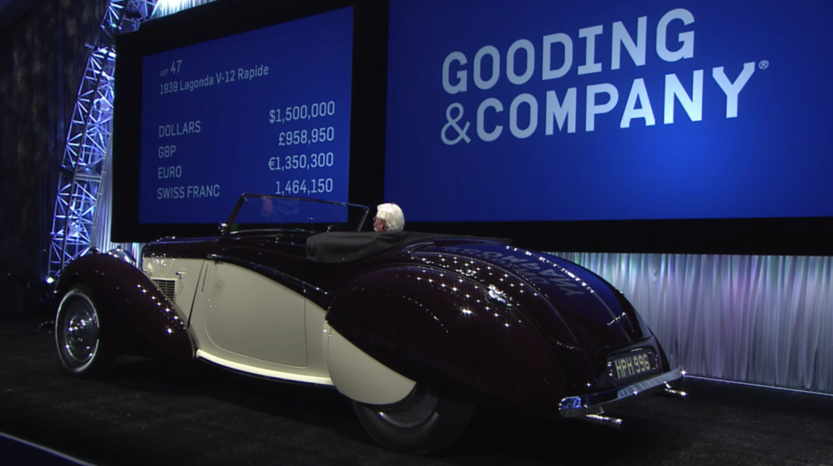 This 1939 Lagonda V-12 Rapide sold for $1,650,000