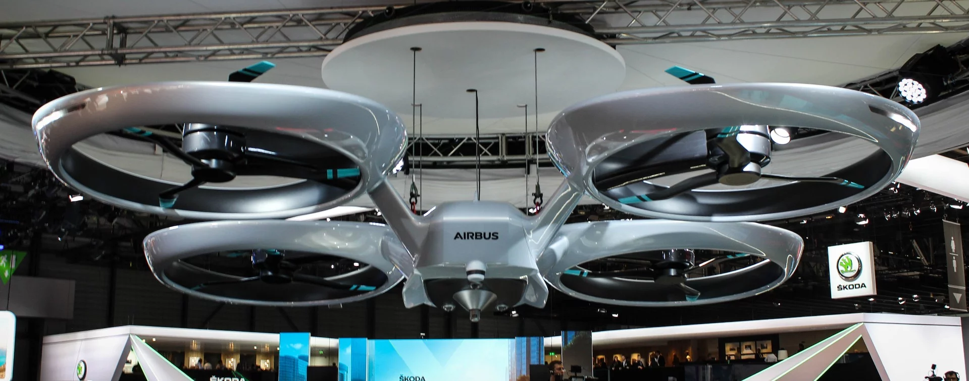 The system's air modules would be deployed from a charging station nearby, latch onto the vehicle's roof and lift it into the air