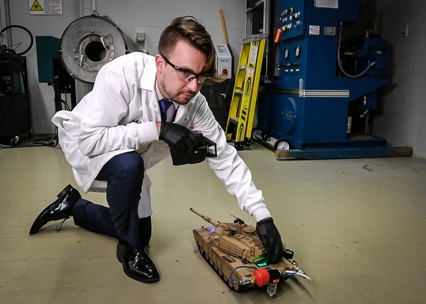 To test the material, the team used the captured hydrogen to power a radio-controlled model tank