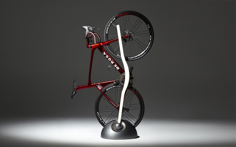 Space Saving Bike Rack Doubles As Stylish Floor Lamp