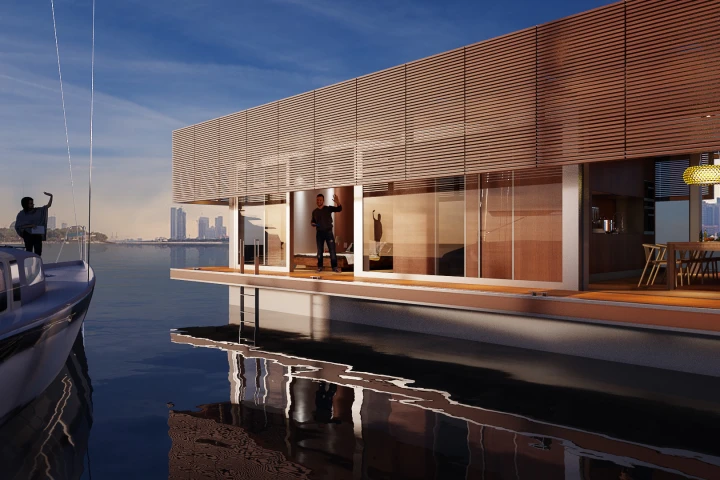 The Waterlovt is described as "taking the concept of a houseboat to a whole new level"