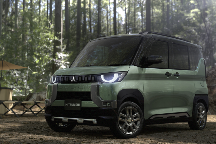 The tiny, adventurous Mitsubishi Delica Mini shares its SUV-cum-MPV styling with the older, larger Delica D:5
