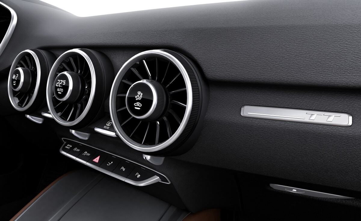 Audi has packed the air-con controls into the car's air vents