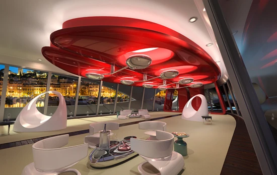 The interior design of the Infinitas