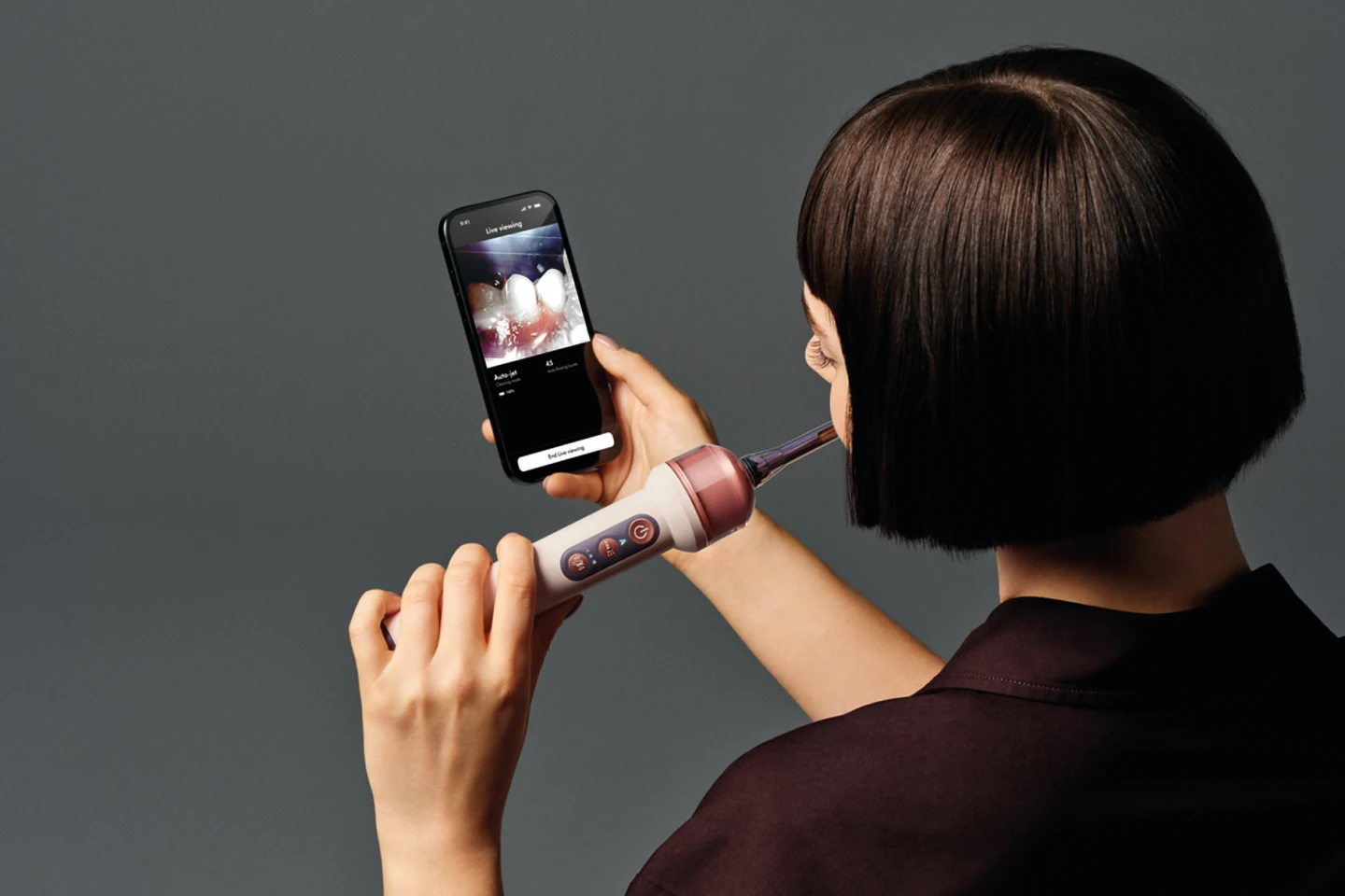 Dyson's CameraJet toothbrush provides users with a live video feed of their teeth
