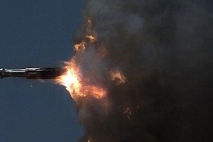 The Sub-Caliber projectile being fired