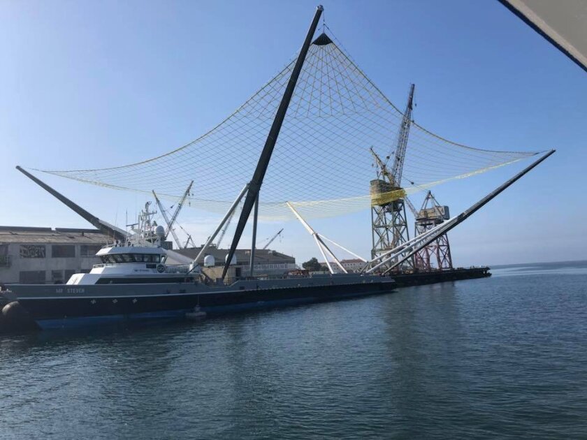 SpaceX is also using a ship with a net to try and catch spent rocket fairings