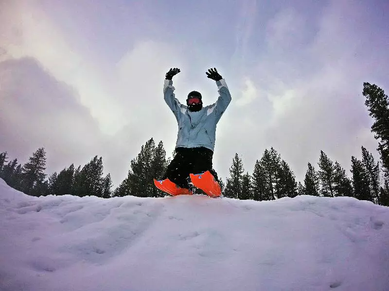 Once you hit the top of the hill, you kneel down and come back down