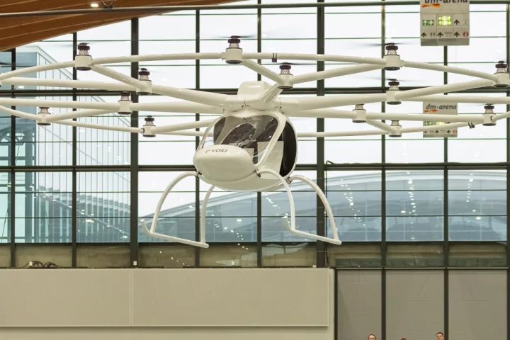 E-volo's Volocopter takes to the air for the first time last month