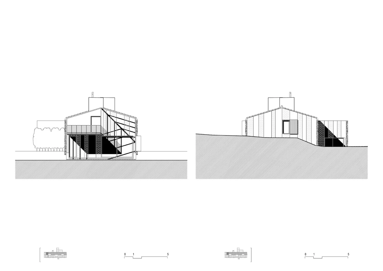 Architectural drawing of the MMMMMS House (Image: Anna & Eugeni Bach)