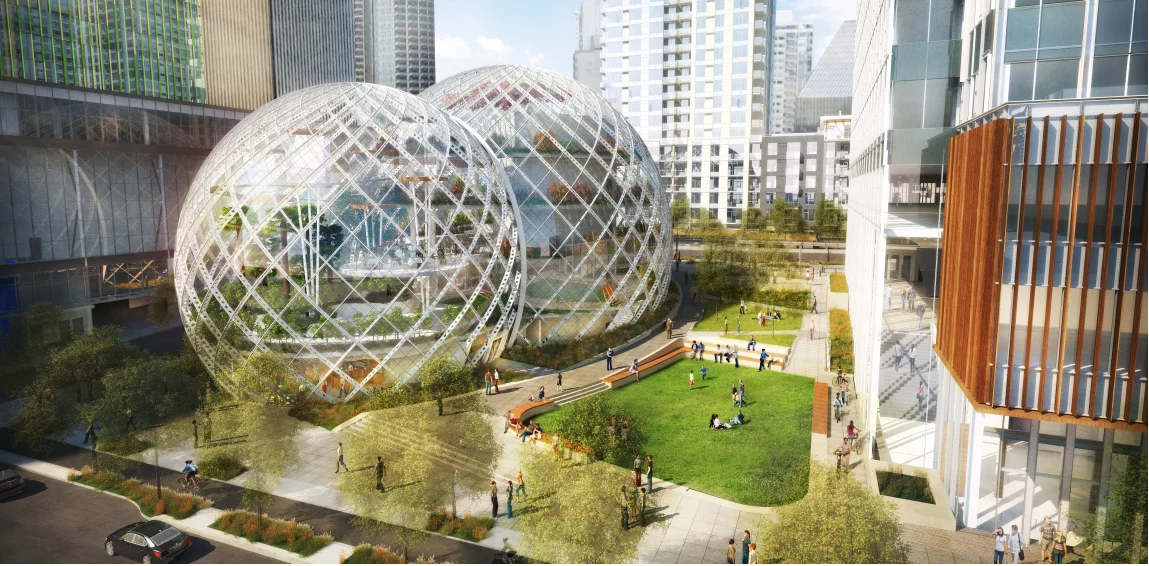 The previous Amazon HQ design (Image: NBBJ)
