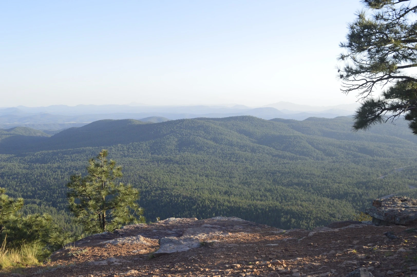 While unloading the coolers, ice and other camping supplies from our shopping cart at a Payson grocery store, the friendly couple behind us suggested "The Rim" as the best place to camp in the area. Views like this made us glad we took that suggestion.