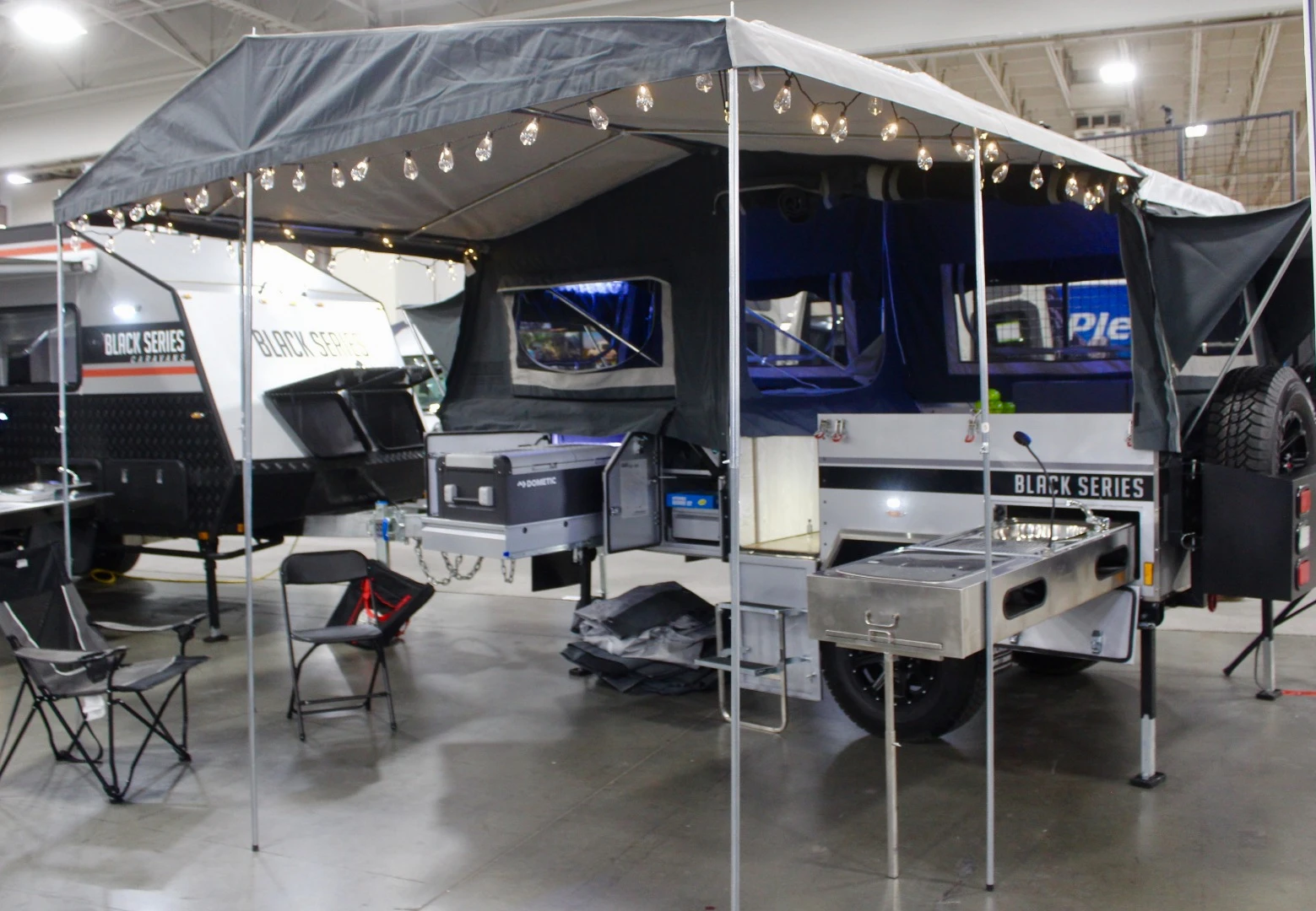 The Recreational Vehicle Industry Association (RVIA), which has developed RVX, does not count off-road vehicles within its definition of "RV," so you won't see as many off-road-specific brands as you do at shows like Overland Expo, but there are some off-road products in the mix, including these caravans from Australia's Black Series
