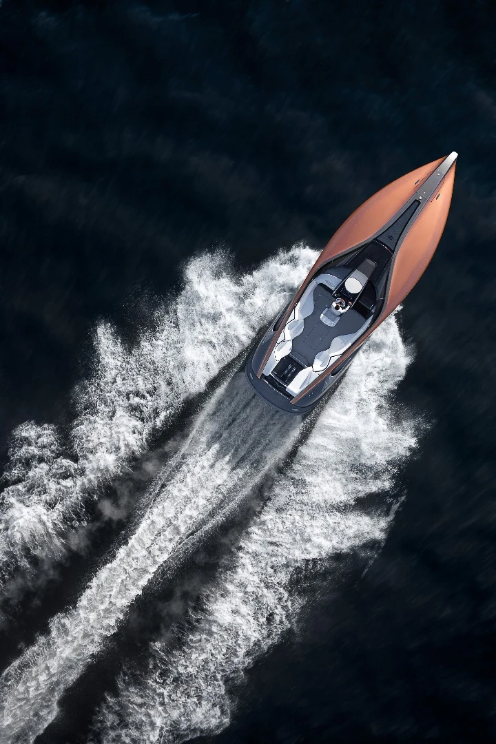 The Lexus Sport Yacht Concept uses a carbon composite hull structure