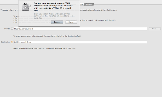 Making a Mountain Lion external install drive